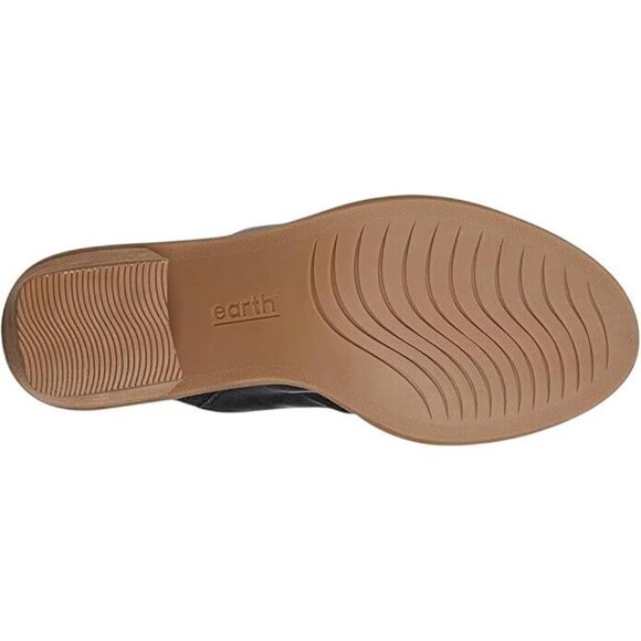 NWT Earth Adara Open Toe Block Heel Dress Sandals ETADARA Black Leather 8M - Picture 4 of 13